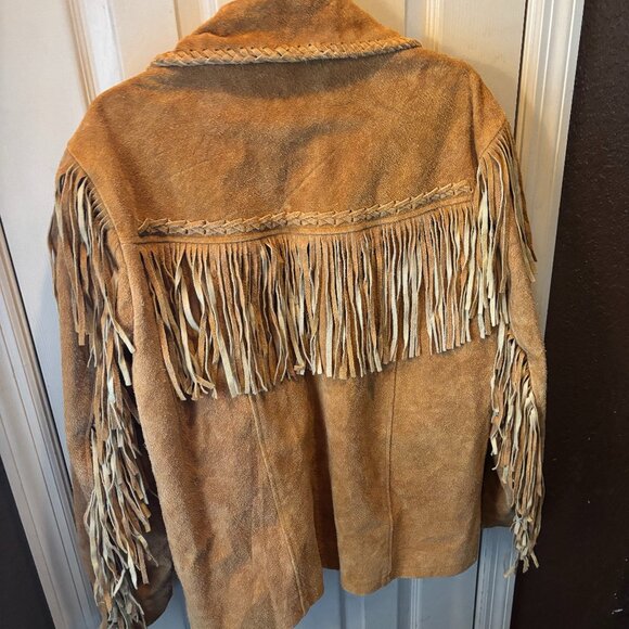 Men's Small Fringe Leather Jacket - Picture 2 of 3